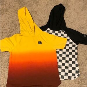 2 Boys Abercrombie hooded t-shirts 7/8